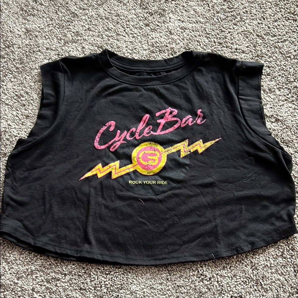 CycleBar Black Crop Top